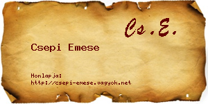 Csepi Emese névjegykártya
