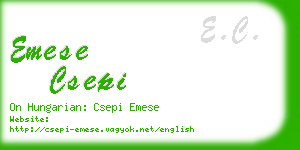 emese csepi business card